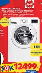 HOOVER HLE C8TG-S 8 KG ÇAMAŞIR KURUTMA MAKİNESİ